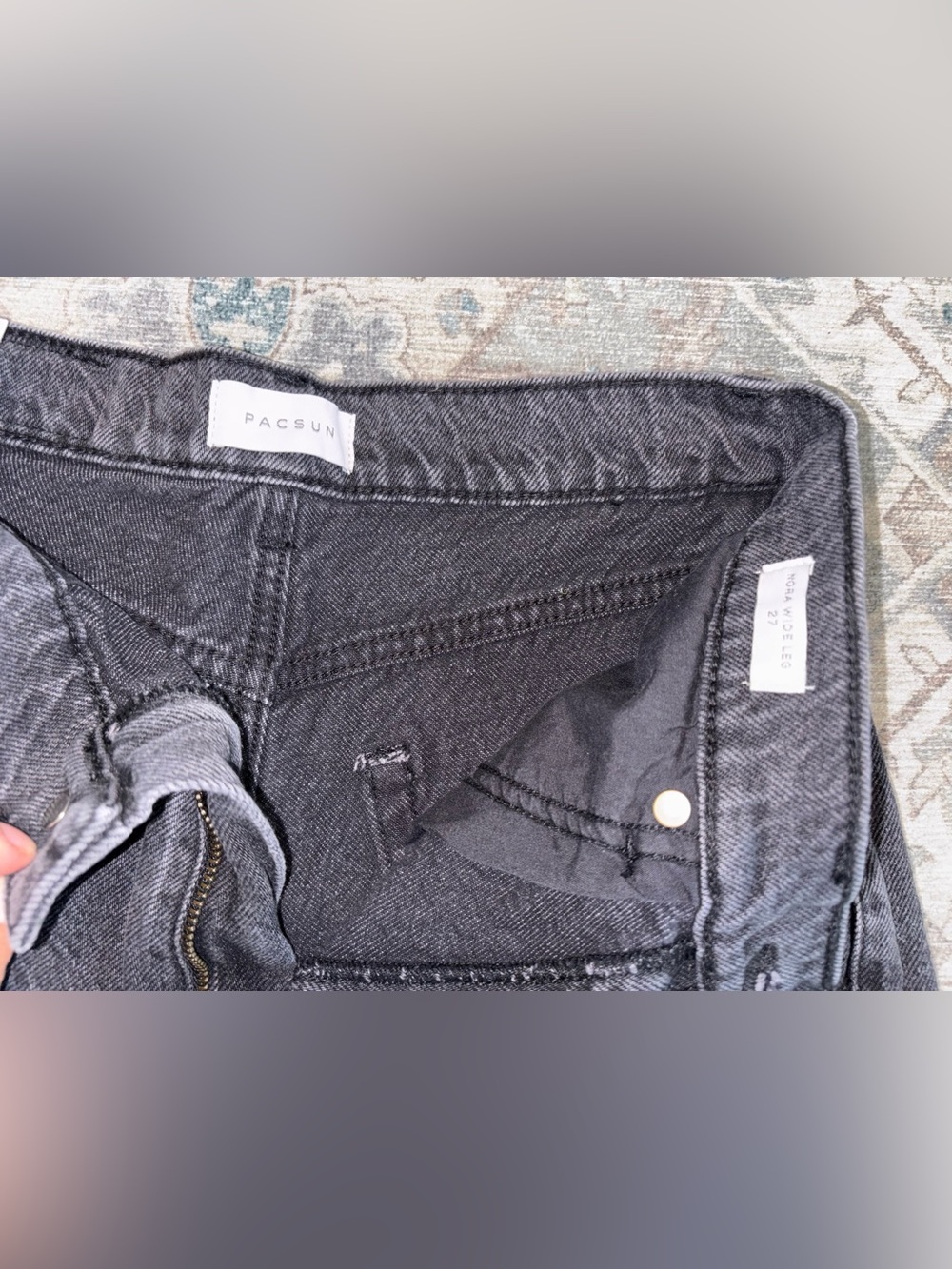 PacSun Women’s Charcoal Black Wide Leg Jeans